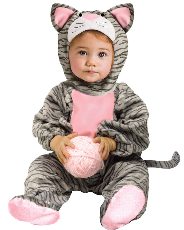 Grey Stripe Kitten Baby Girls Costume