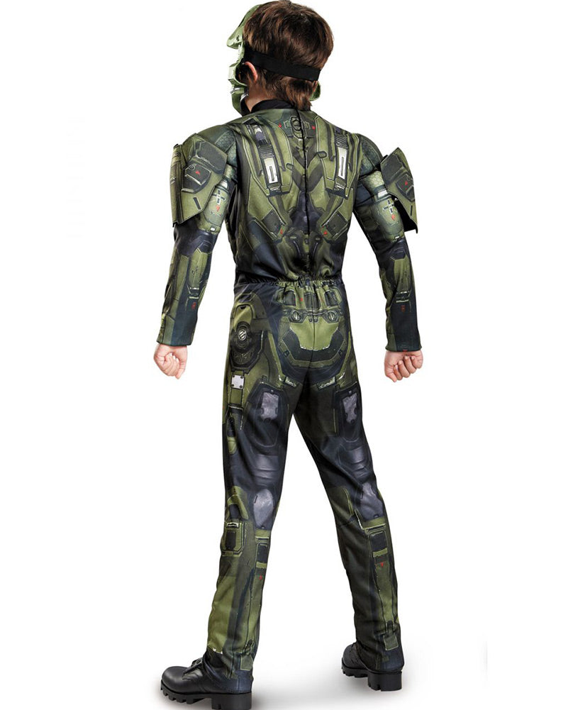 Halo Master Chief Deluxe Muscle Chest Boys Costume