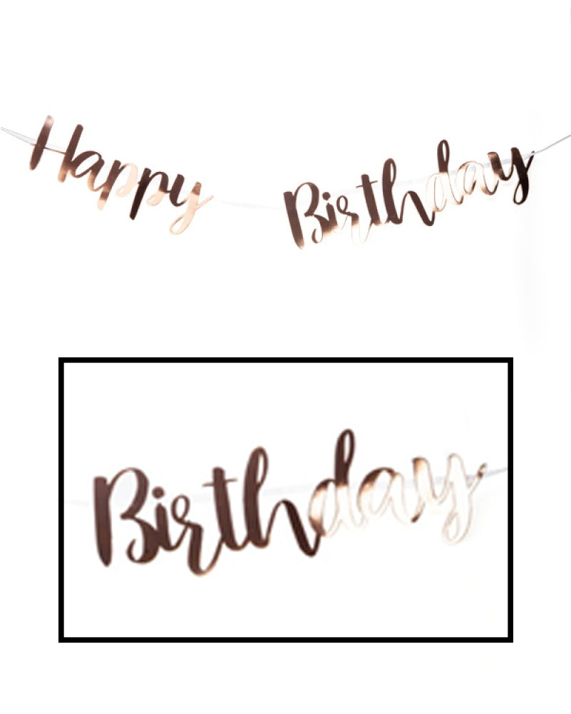Happy Birthday Rose Gold Bunting 1.8m