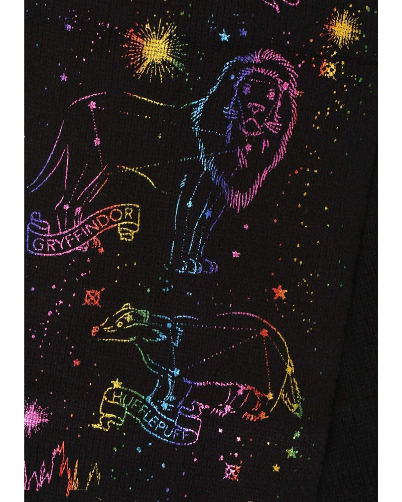 Harry Potter Hogwarts House Constellation Knit Scarf