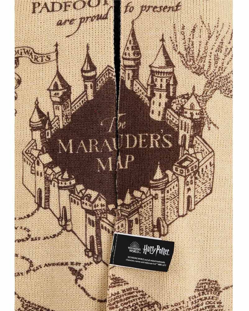 Harry Potter Marauders Map Knit Scarf and Hat