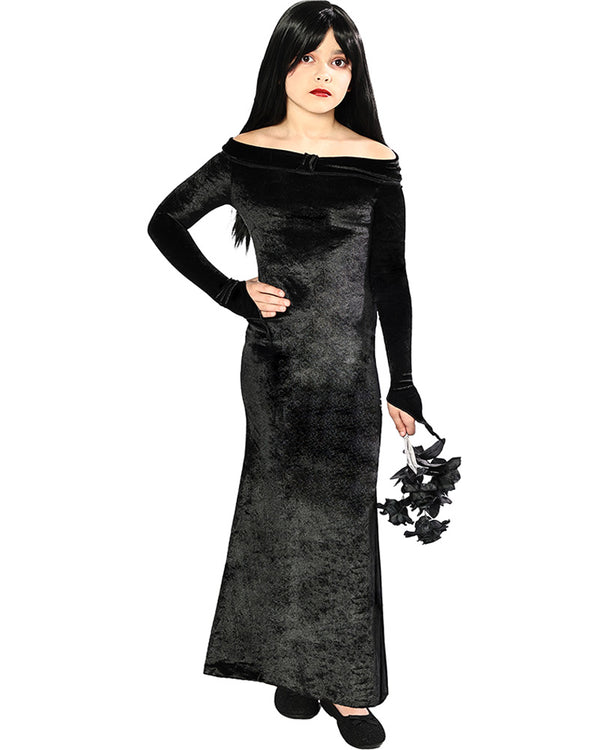 Kooky Matriarch Deluxe Black Velour Girls Dress
