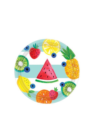 Hello Summer 17cm Round Plates Pack of 8