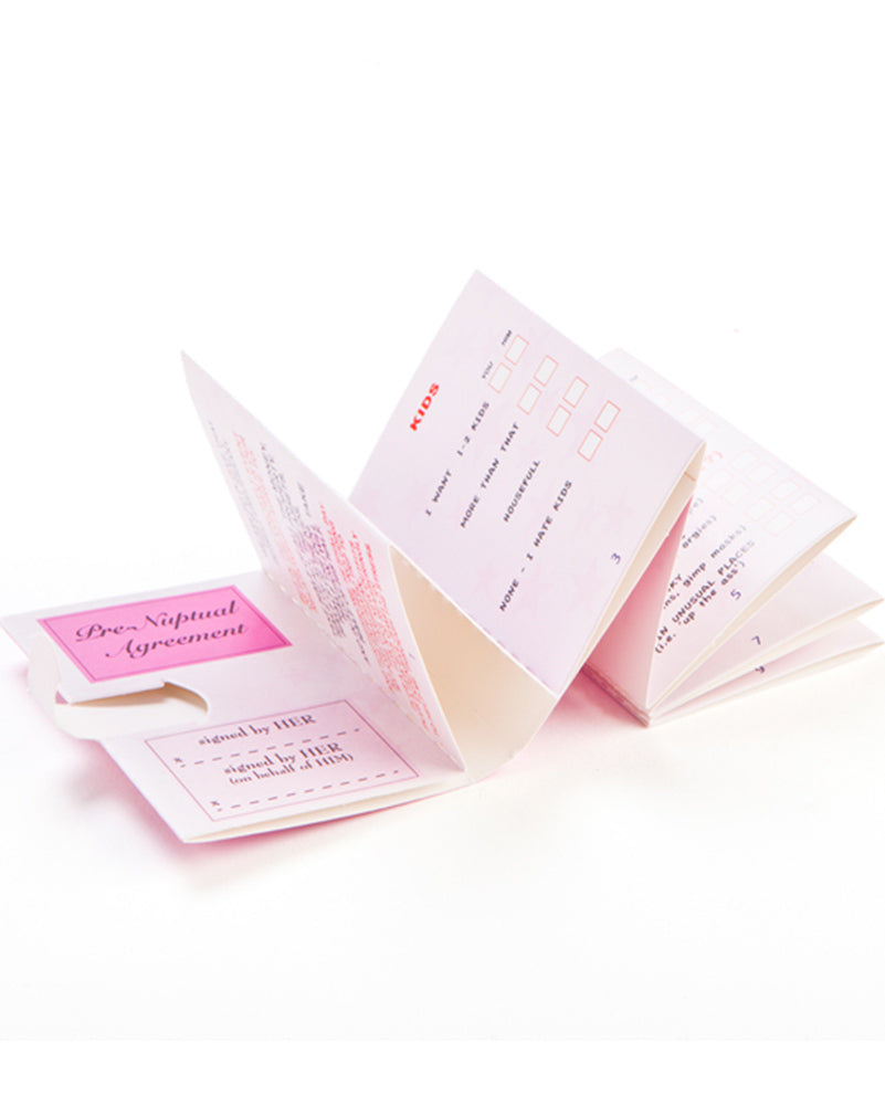 Hens Night Prenuptial Agreement Accessory