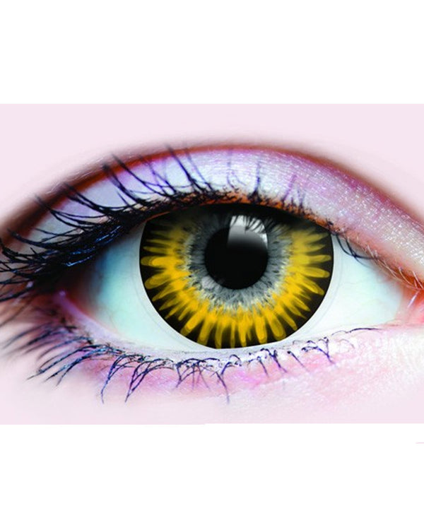 Honey Primal 14.5mm Yellow and Black Contact Lenses
