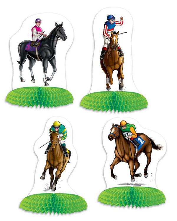 Horse Racing Mini Centerpieces Pack of 4