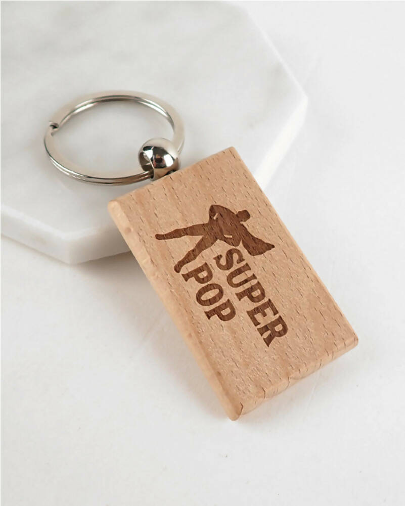 Super Pop Wooden Keyring