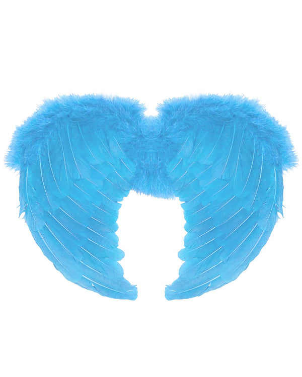 Ice Blue Feather Small Angel Wings