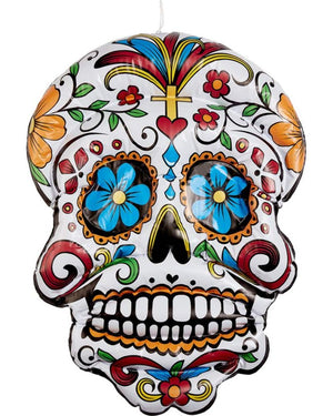 Inflatable Day of the Dead Hanging Skull 1m