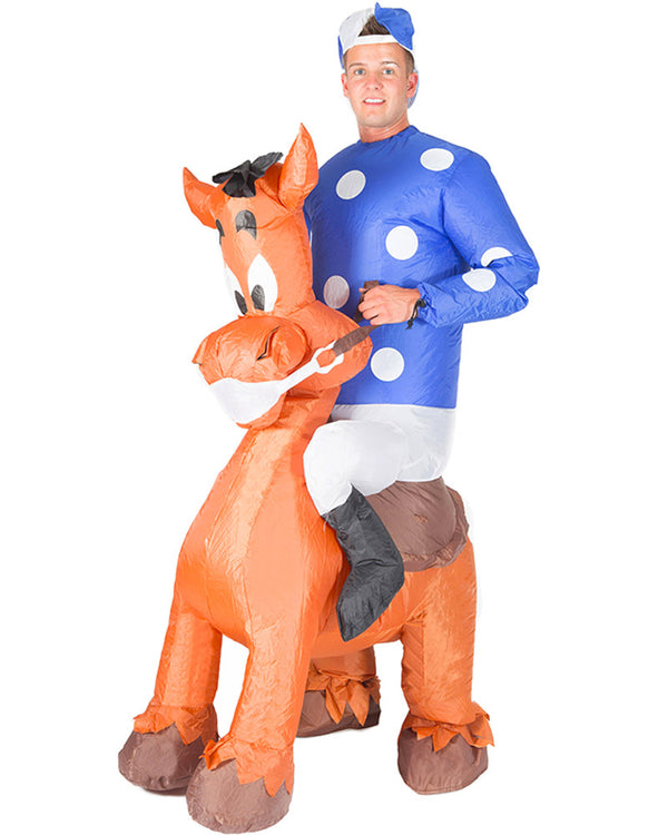 Jockey Inflatable Adult Costume