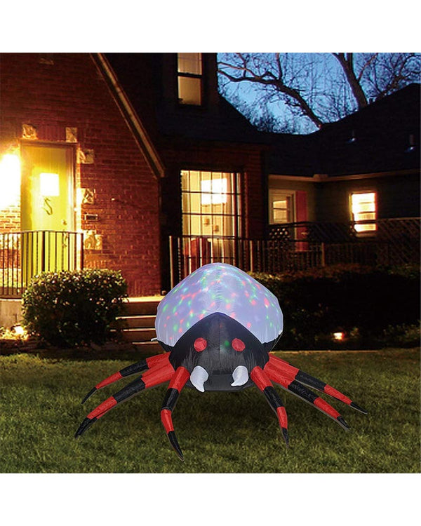 Kaleidoscope Projection White Spider Lawn Inflatable 1.2m