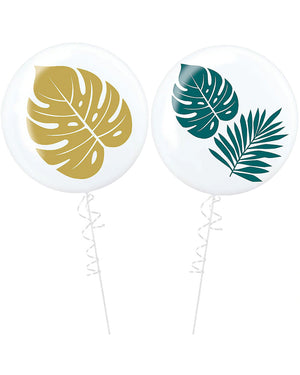 Key West Palm Leaf 60cm Latex Balloons Pack of 2