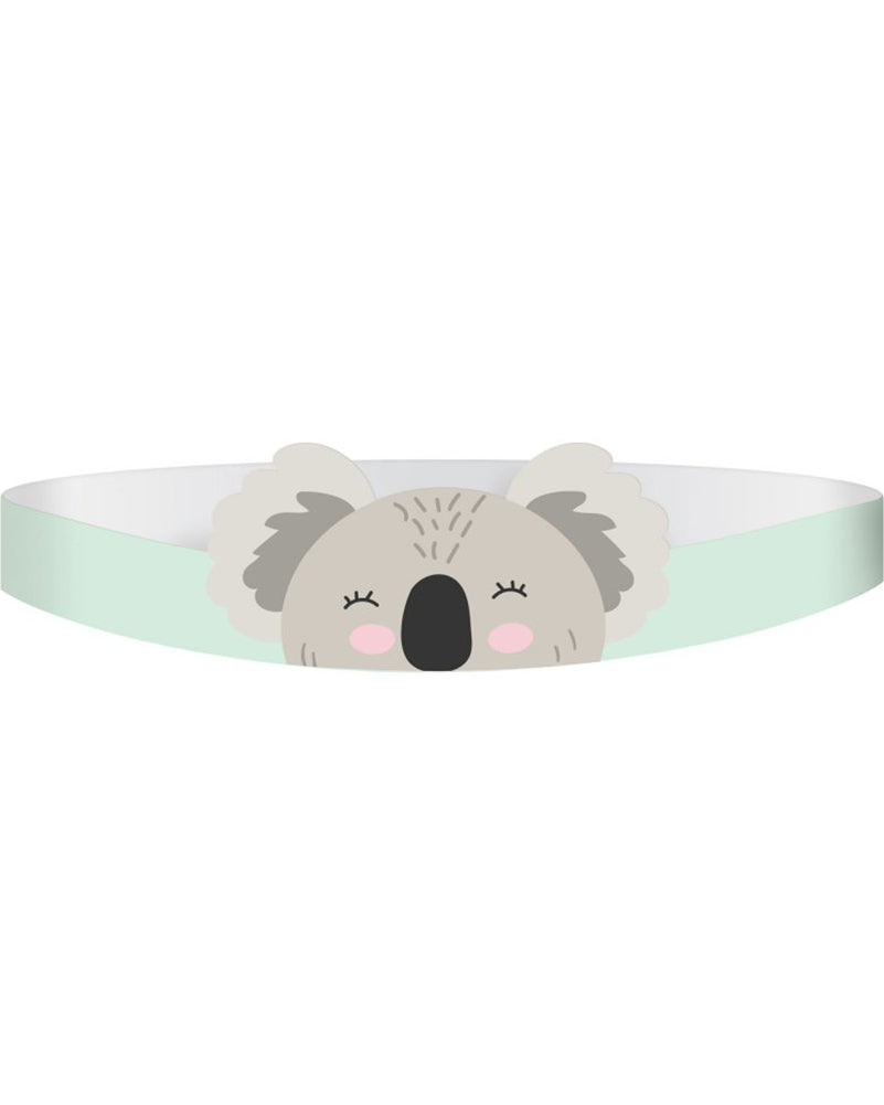 Koala Mini Paper Tiaras Pack of 8