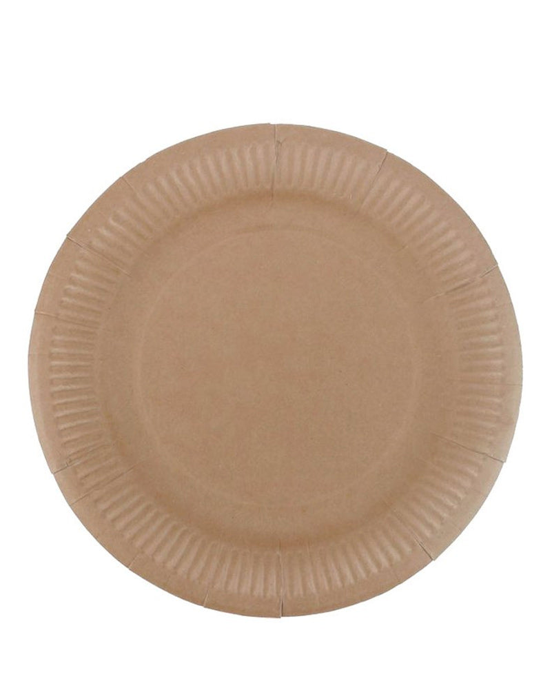 Kraft 23cm Paper Plates Pack of 12