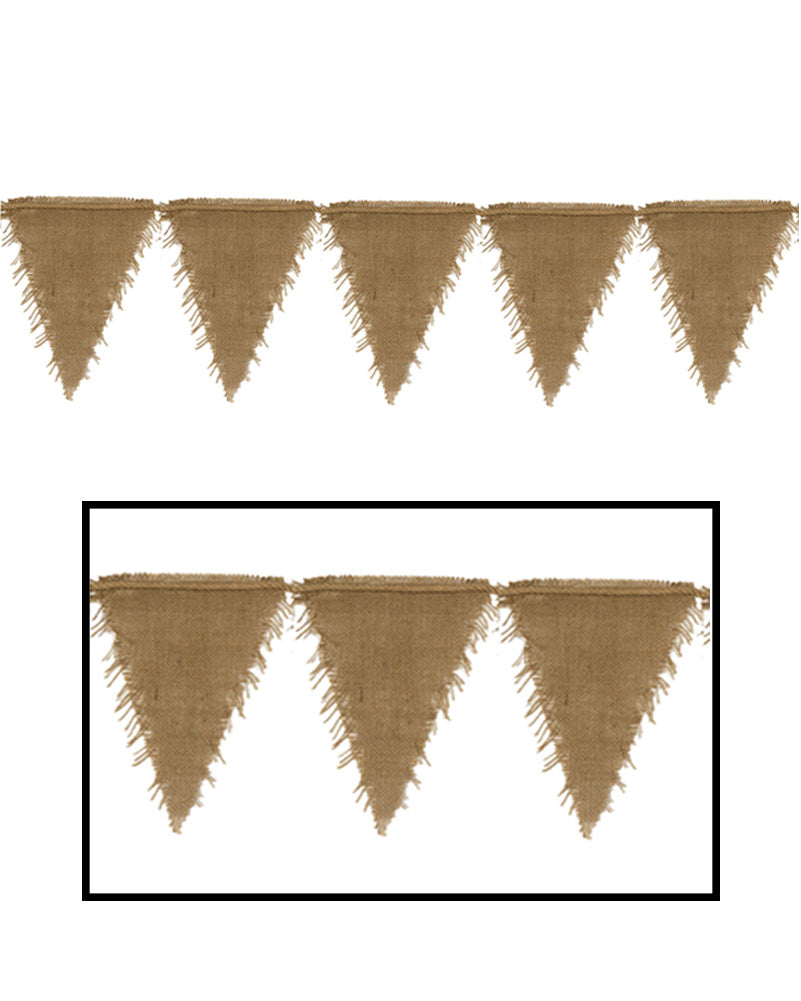Kraft Burlap Flag Bunting 3.2m