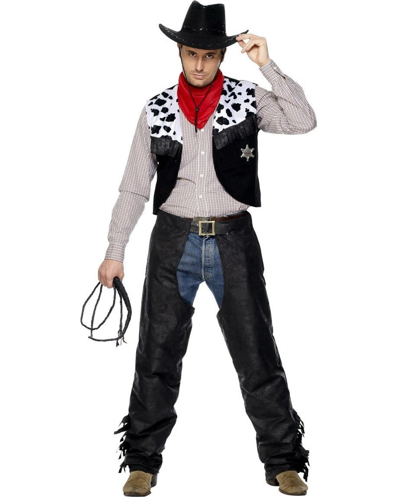 Leather Cowboy Mens Costume
