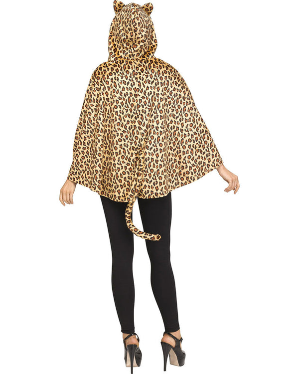 Leopard Hooded Poncho