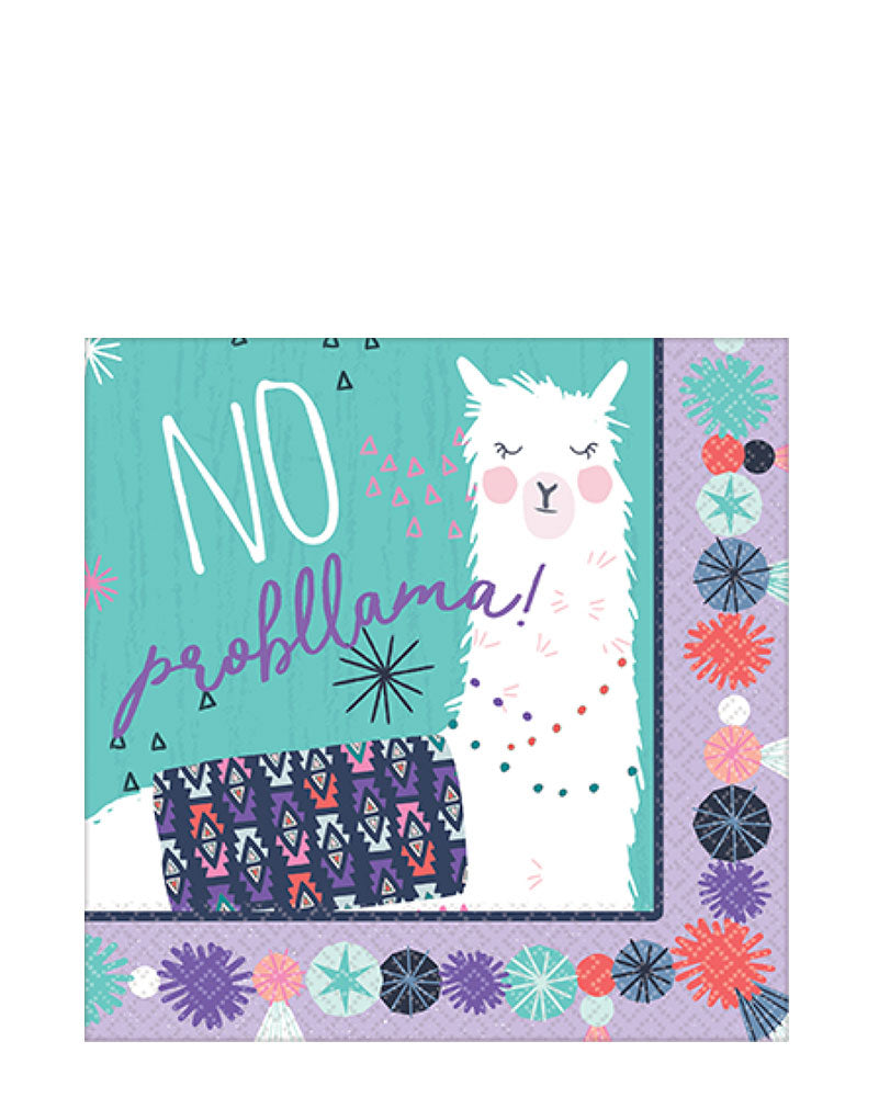 Llama Fun Lunch Napkin Pack of 16