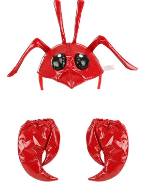 Lobster Headband and Gloves Costume Set