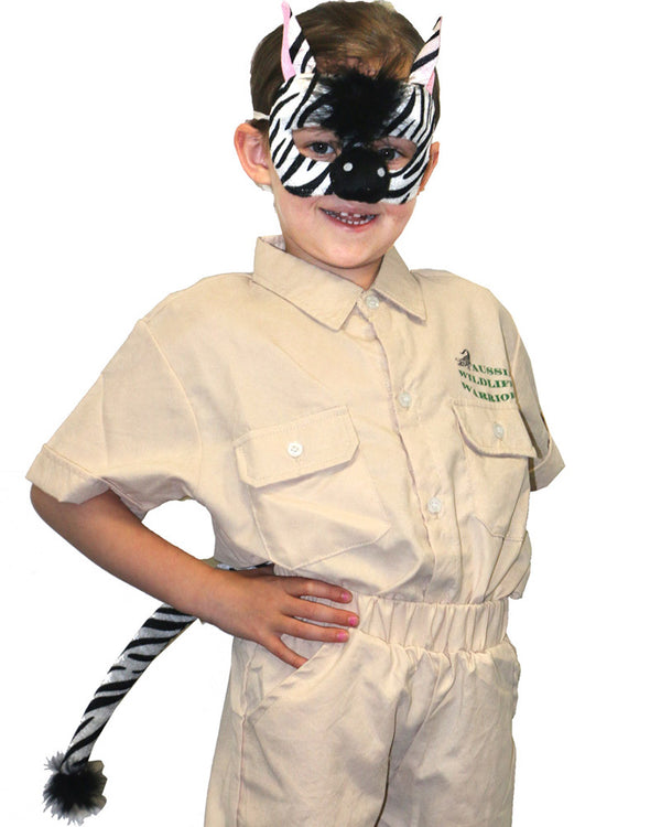 Zebra Deluxe Mask and Tail Set