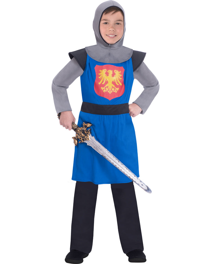 Medieval Knight Blue Boys Costume