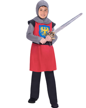 Medieval Knight Red Boys Costume