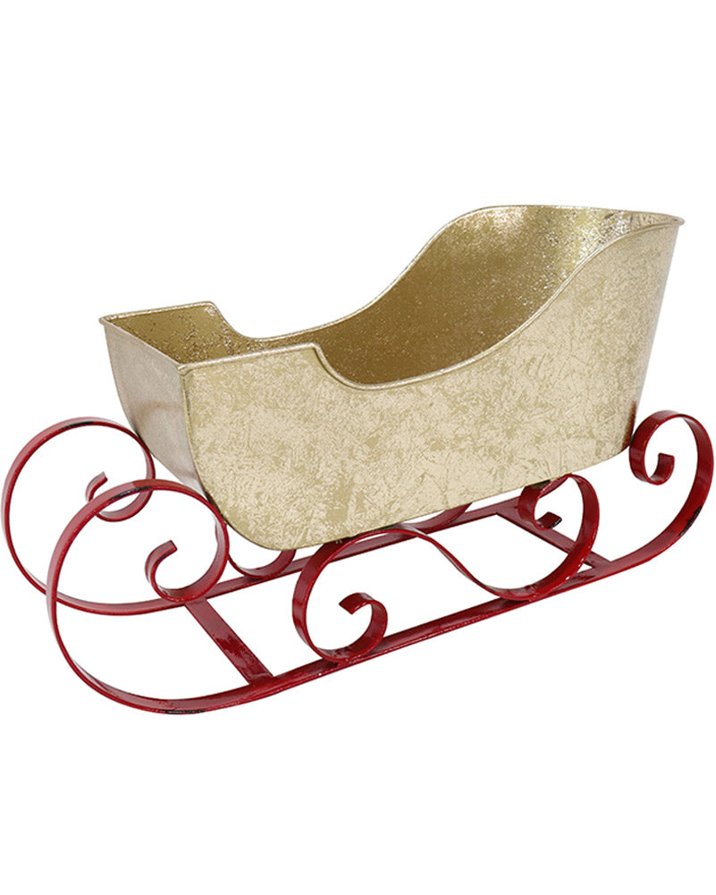 Metallic Gold Classic Sleigh 32cm