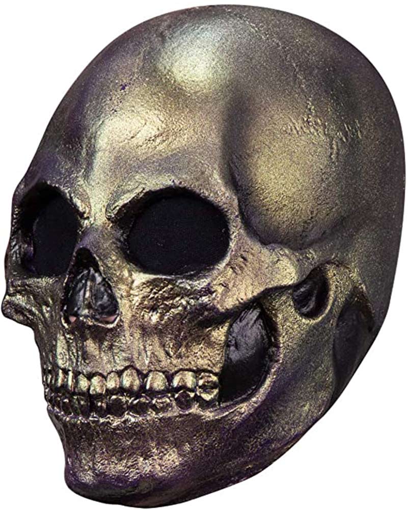 Metallic Gold Skull Deluxe Mask