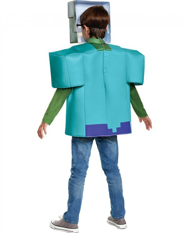Minecraft Zombie Steve Classic Boys Costume