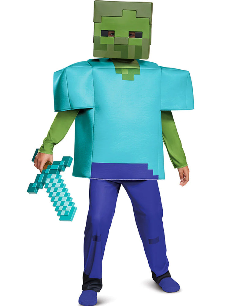 Minecraft Zombie Steve Deluxe Boys Costume
