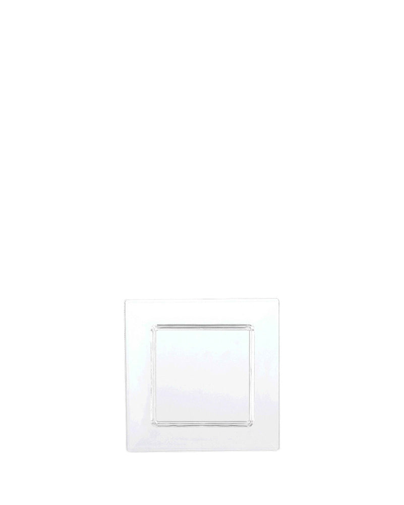 Mini 8cm Clear Plastic Square Plates Pack of 10