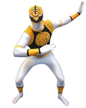 White Power Ranger Morphsuit Adult Costume
