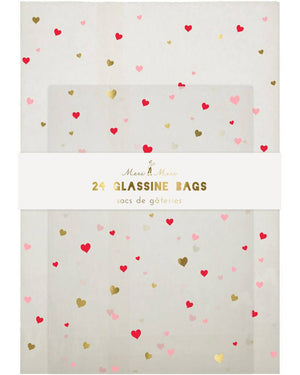Meri Meri Hearts Glassine Treat Bags Pack of 24