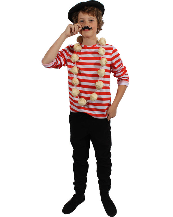Multi Character Red and White Kids Shirt