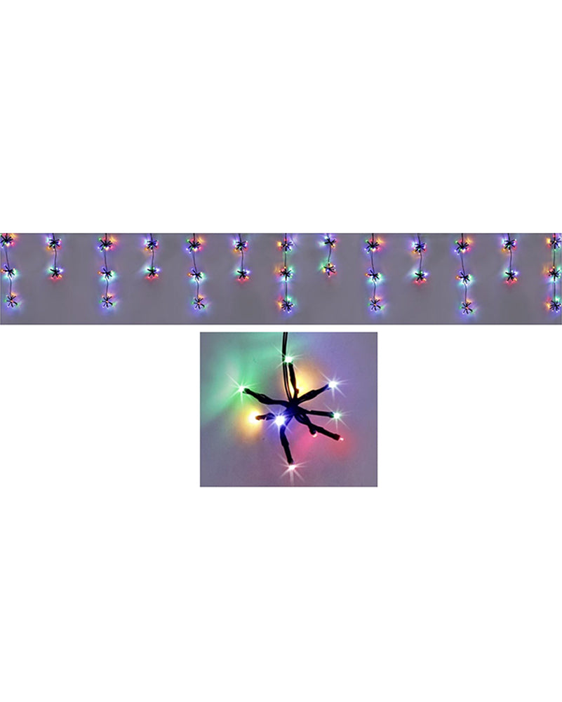 Multi-Coloured LED Starbursts Curtain 3.6m