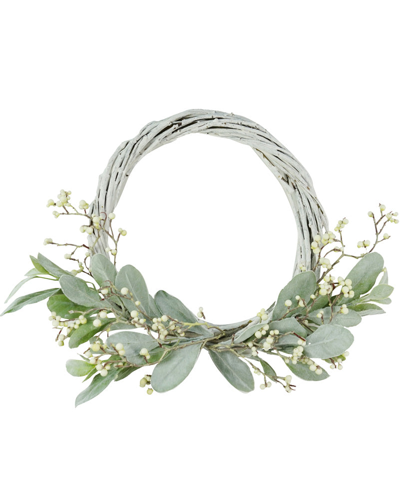 Native Berries Half Christmas Wreath 45cm