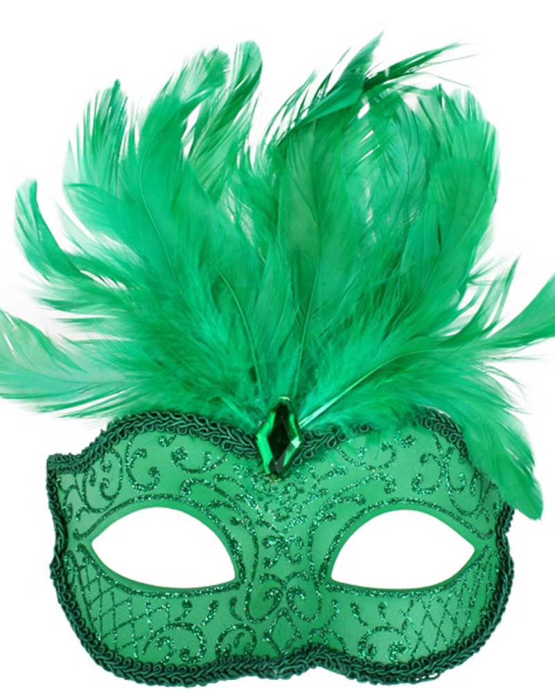 Daniella Green Feathered Masquerade Mask