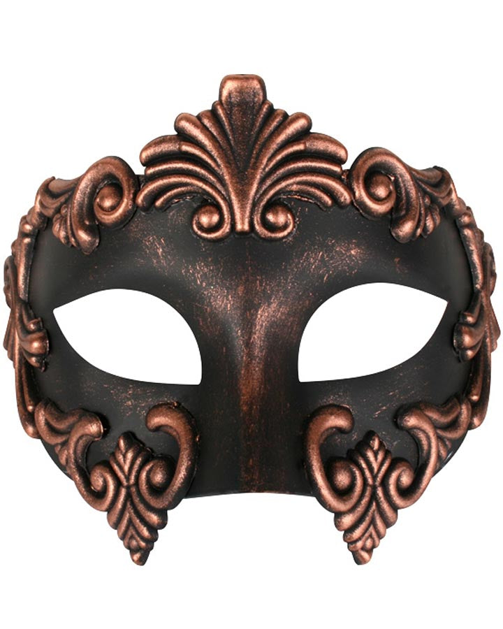 Lorenzo Copper and Black Masquerade Mask