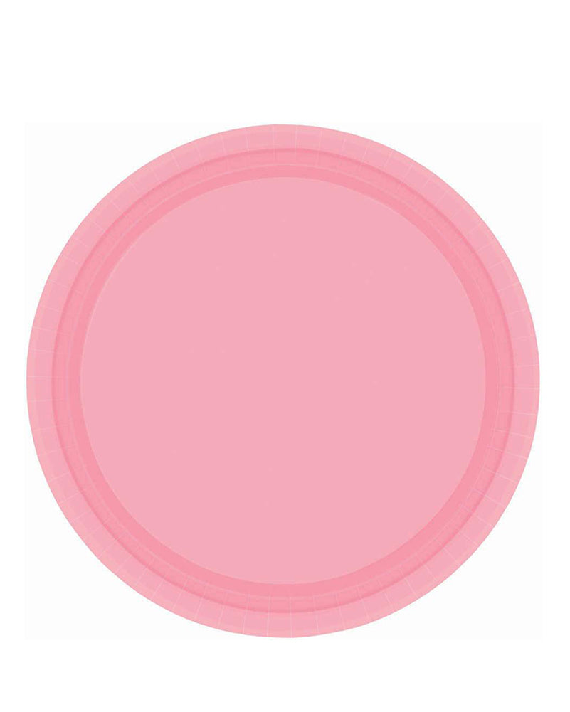 New Pink 23cm Round Paper Plates Pack of 20