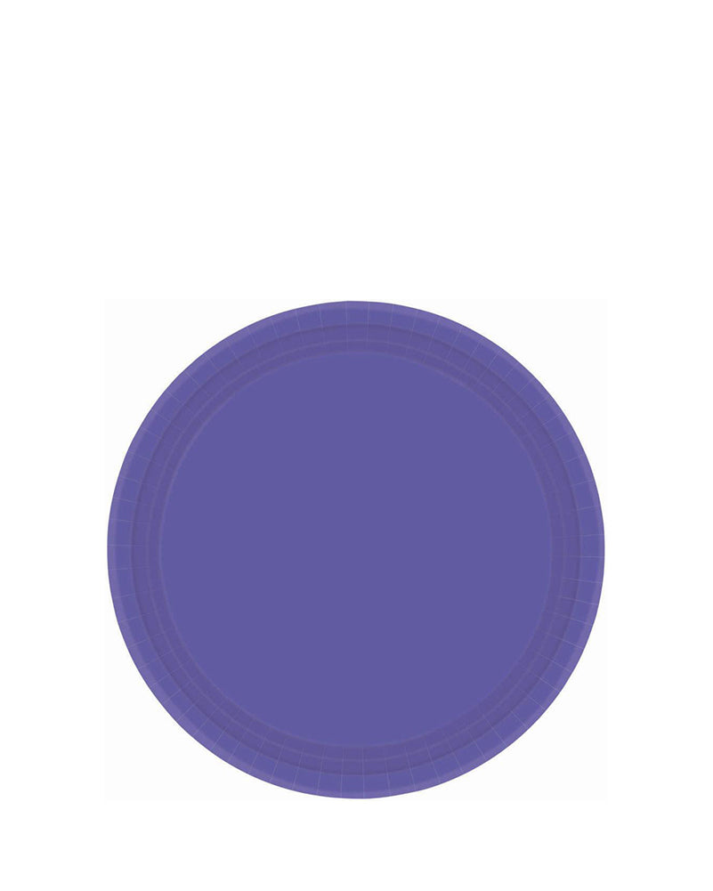 New Purple 17cm Round Paper Plates Pack of 20