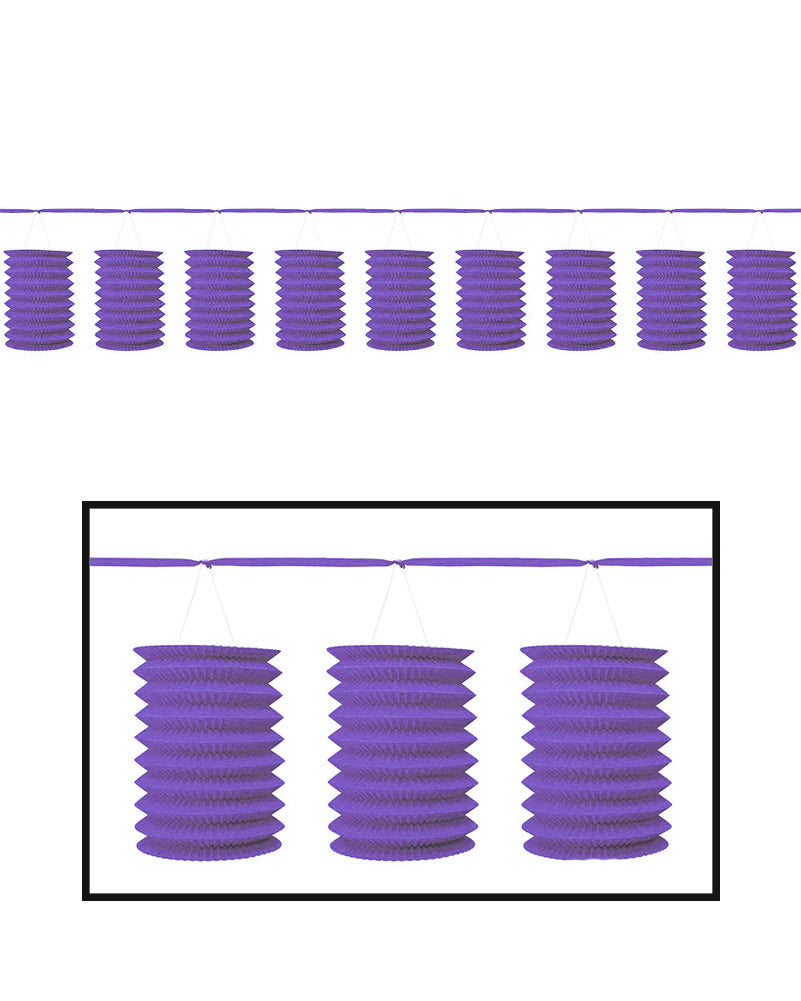 New Purple Paper Lantern Garland