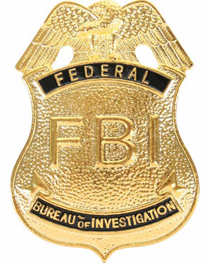Gold FBI Police Badge