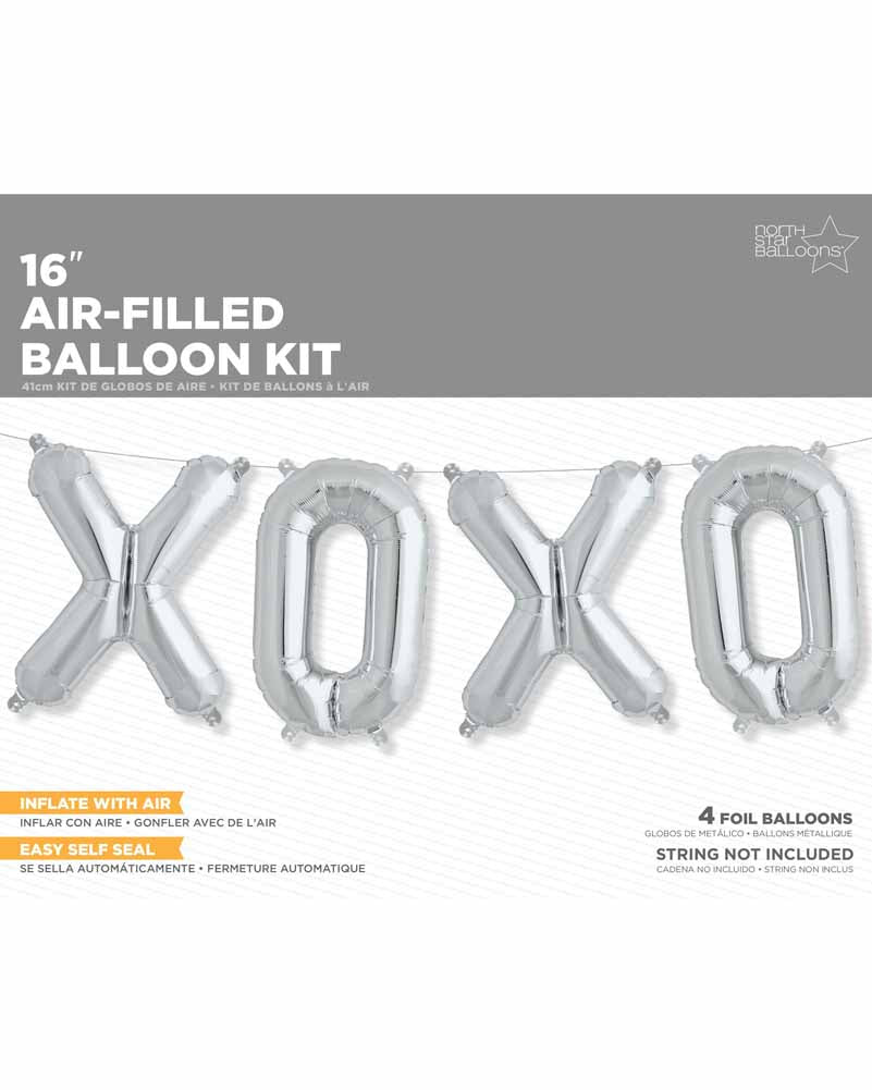 XOXO Silver Balloon Hanging Kit