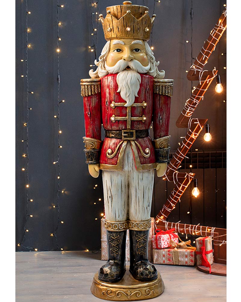 Classic Nutcracker Soldier with Christmas LEDs 92cm