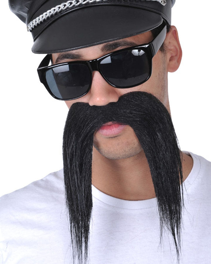 Long Black Moustache