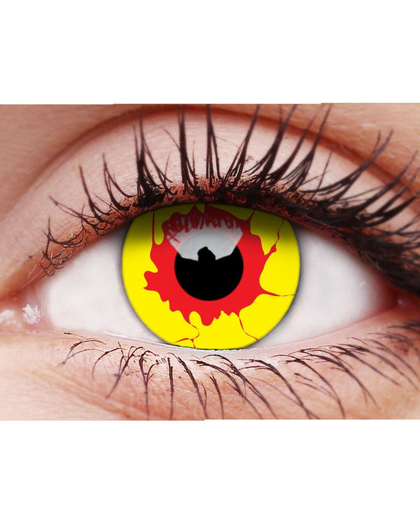One Wear Reignfire 14mm Yellow and Red Contact Lenses