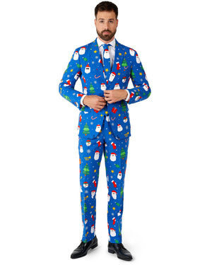 Christmas Opposuit Festivity Blue Premium Mens Suit