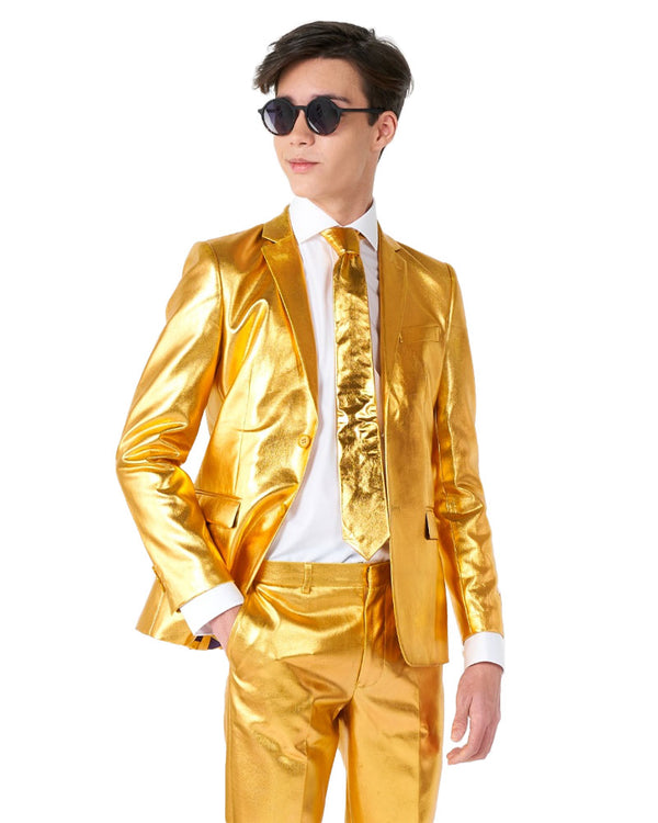70s Opposuit Groovy Gold Premium Teen Boys Costume