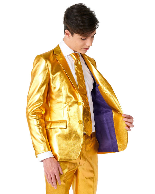 70s Opposuit Groovy Gold Premium Teen Boys Costume