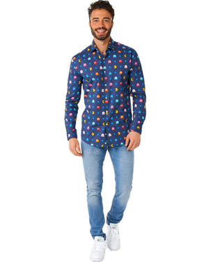Opposuit Pixel Pac Man Mens Shirt